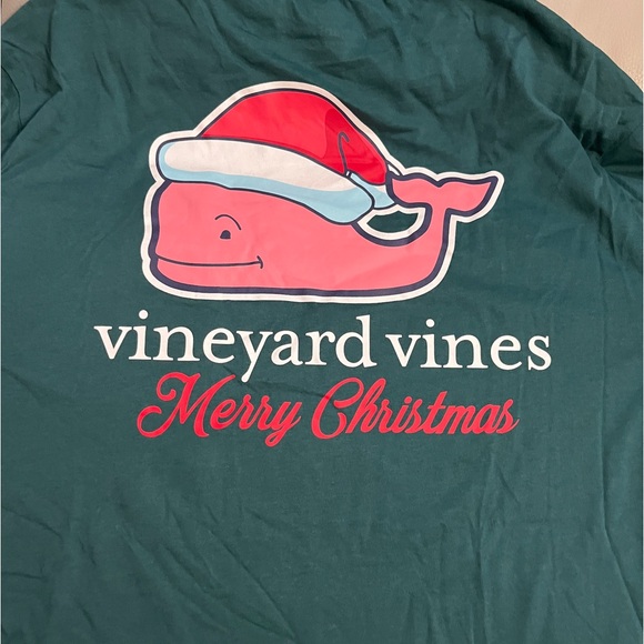 NWT - Vineyard Vines Adult Christmas Santa Long Sleeve Tee - Men L/Women XL - Picture 8 of 9